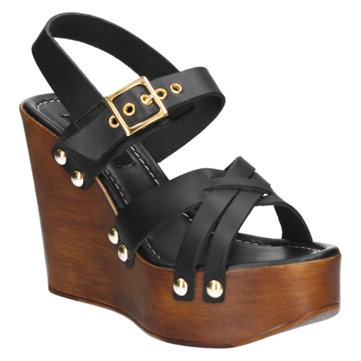 POLLINI - Sandalia Casual Mujer Negro Pollini