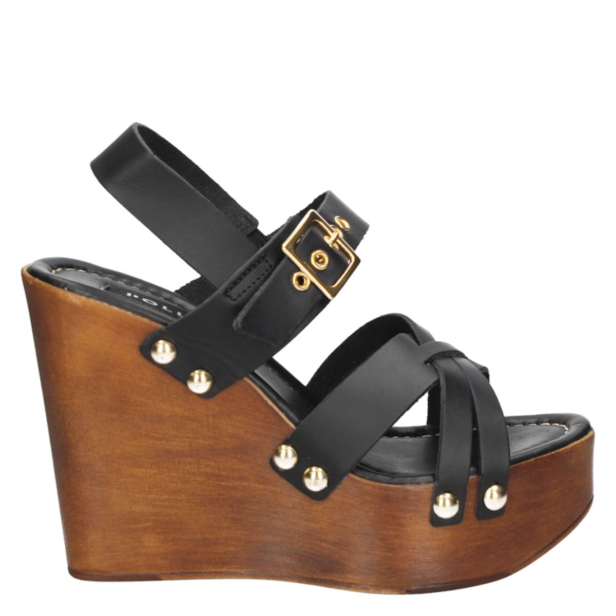 POLLINI - Sandalia Casual Mujer Negro Pollini
