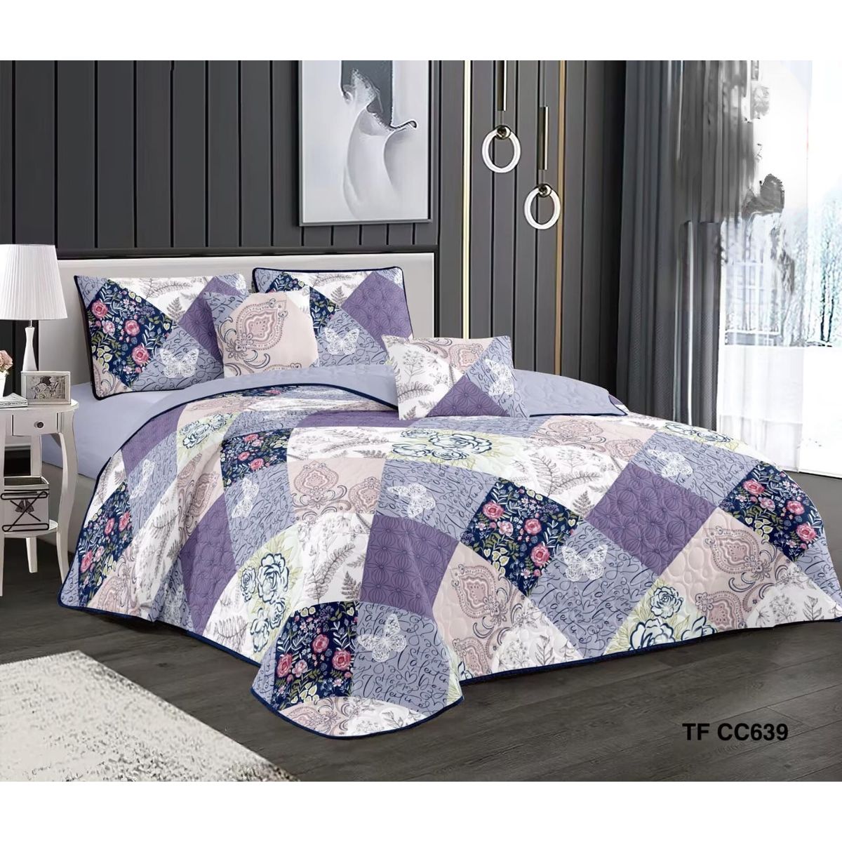 GENERICO - COBERTORES DE VERANO QUILTS REVERSIBLES DISEÑOS EN 5D