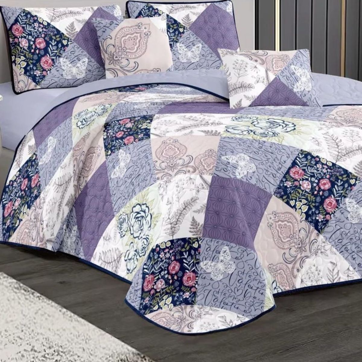 GENERICO - COBERTORES DE VERANO QUILTS REVERSIBLES DISEÑOS EN 5D