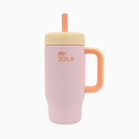 Vaso Térmico Quencher 530 Ml Zola Para Niño Niña Rosa
