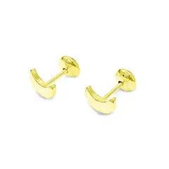 ANDREA COGGIOLA JOYAS - Aros Bebé Luna Enchapado Oro 18K