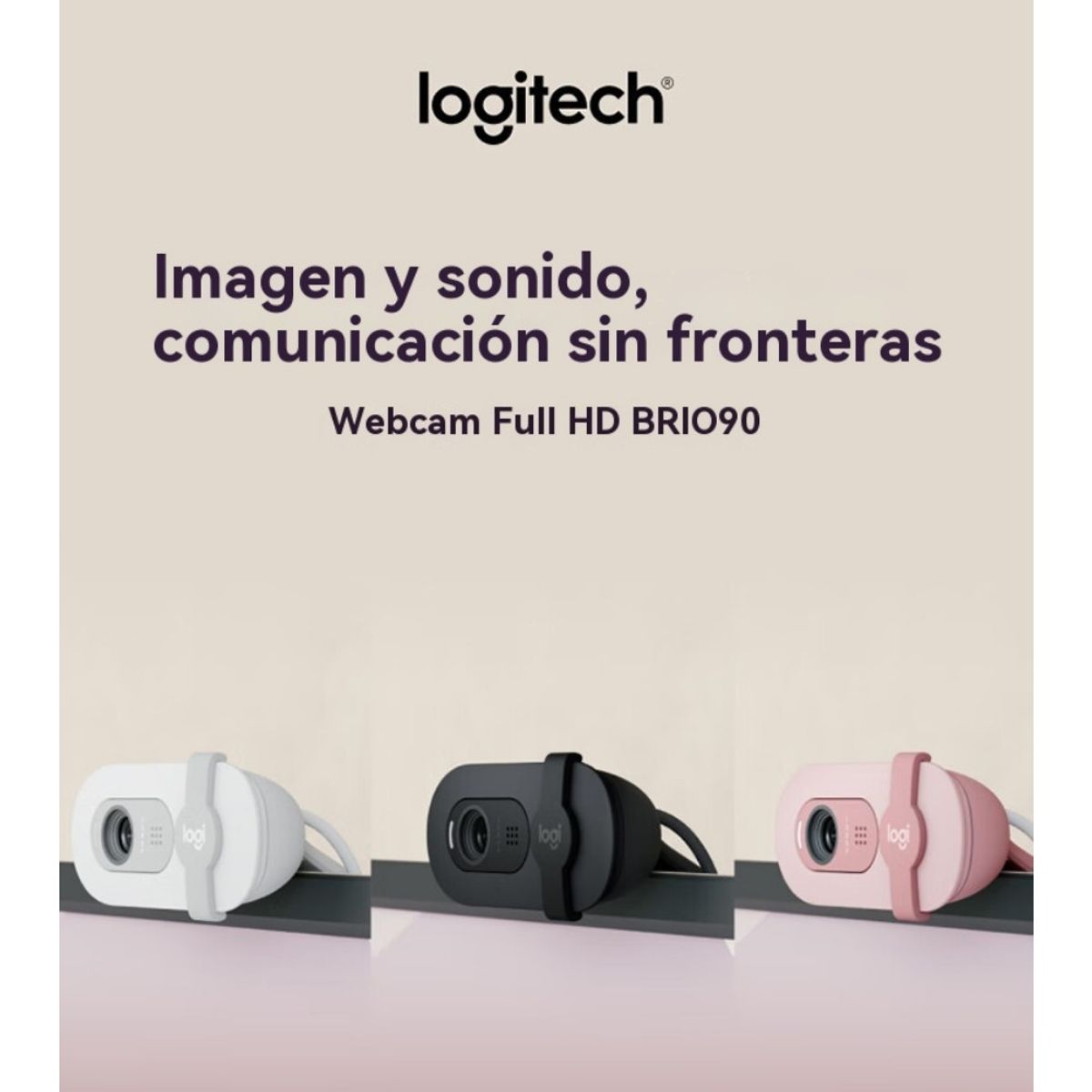 LOGITECH - Webcam Logitech Brio 90 Stream Full HD 1080p -Blanco