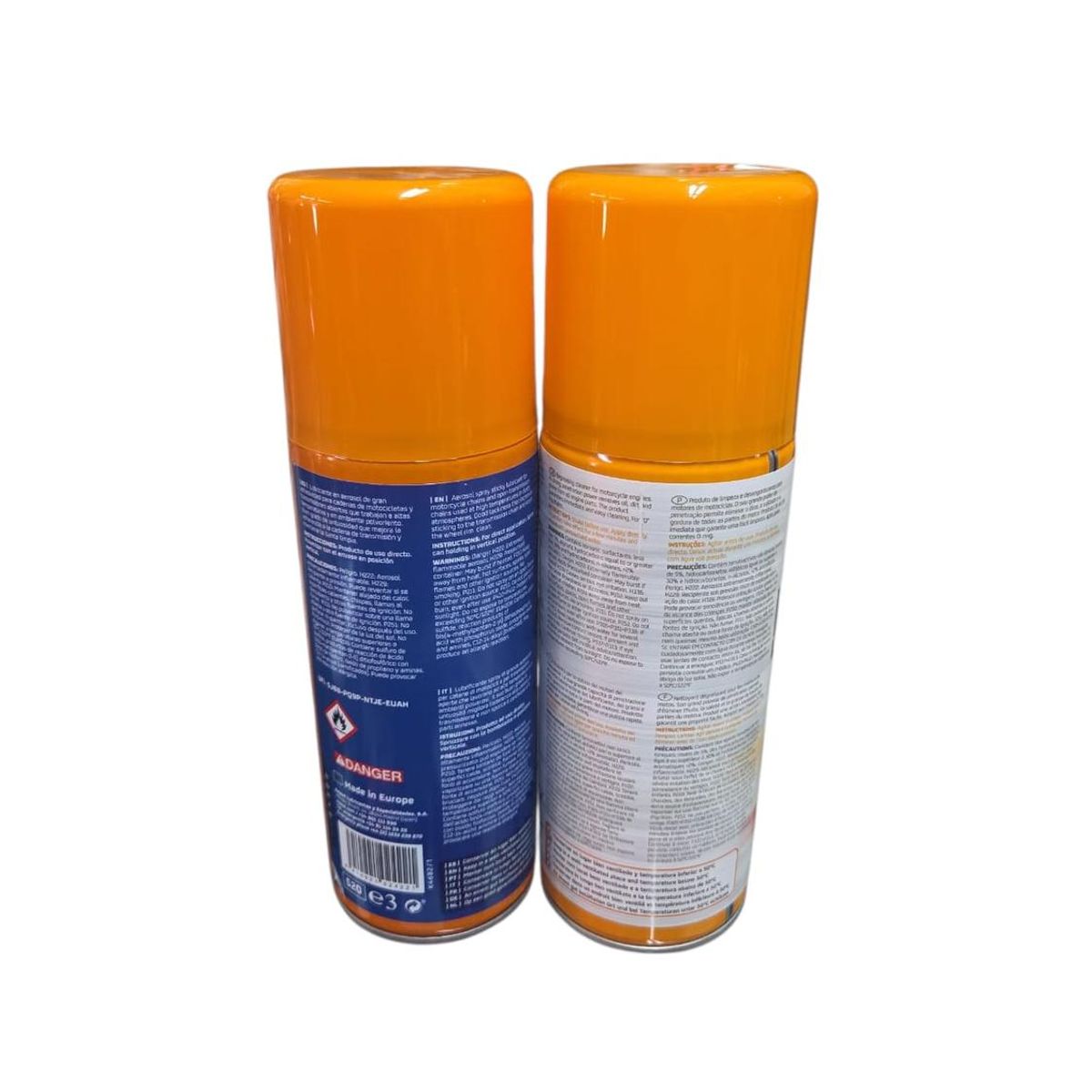GENERICO - Kit De Lubricante Cadena + Desengrasante + Cepillo Para Moto