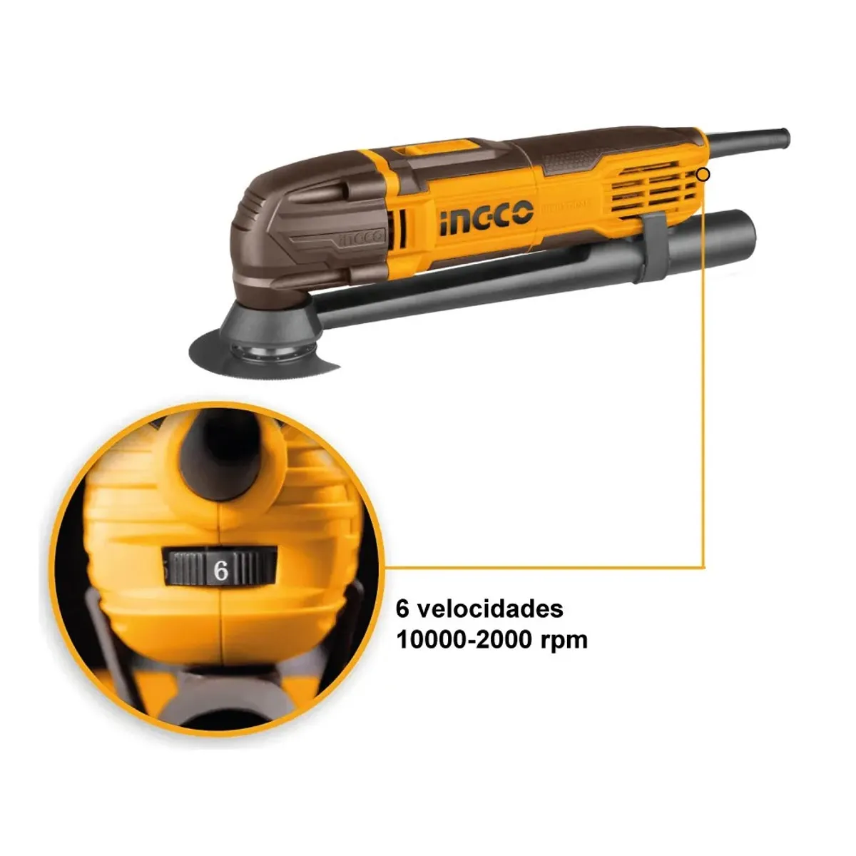 INGCO - Lijadora Multicortadora Multiproposito Electrica Ingco 300w Mf3008-7