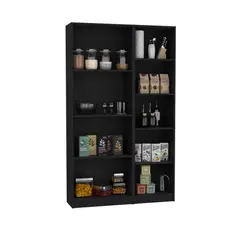 TUHOME - Combo Estante 3 Repisas + Estante 4 Repisas Home Wengue