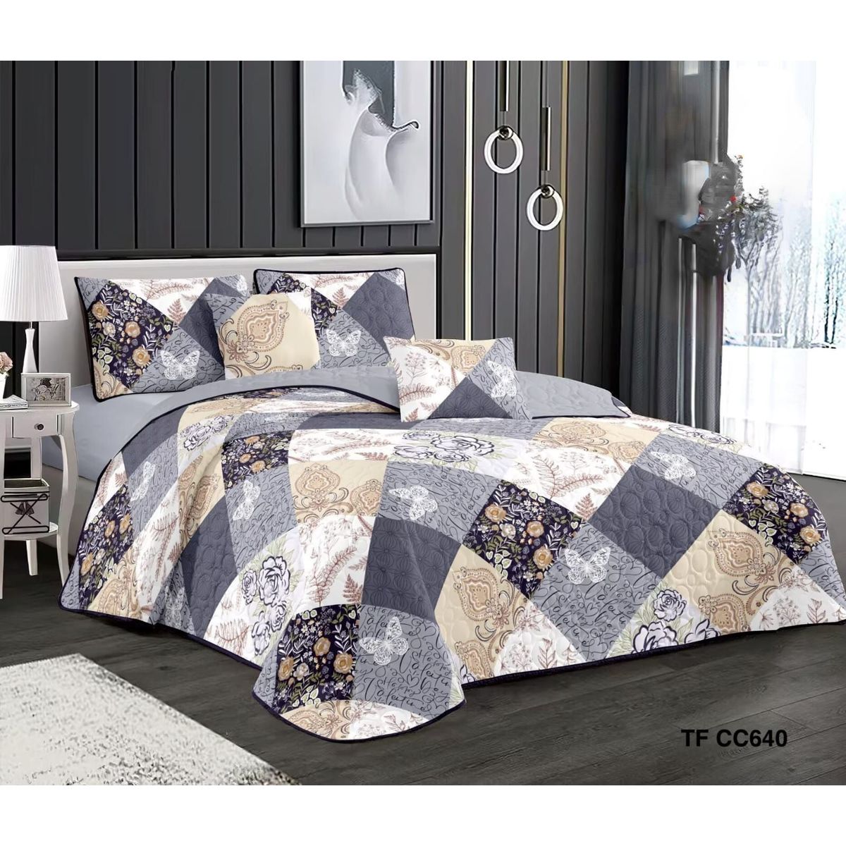 GENERICO - COBERTORES DE VERANO QUILTS REVERSIBLES DISEÑOS EN 5D