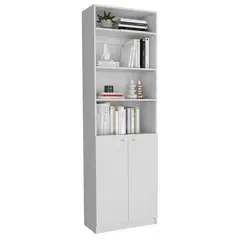 TUHOME - Set Estante 2 Puertas + Complemento - Blanco