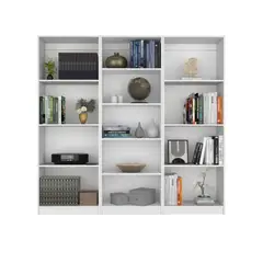 TUHOME - Combo x2 Estantes 3 Repisas + Estante 4 Repisas Home Blanco