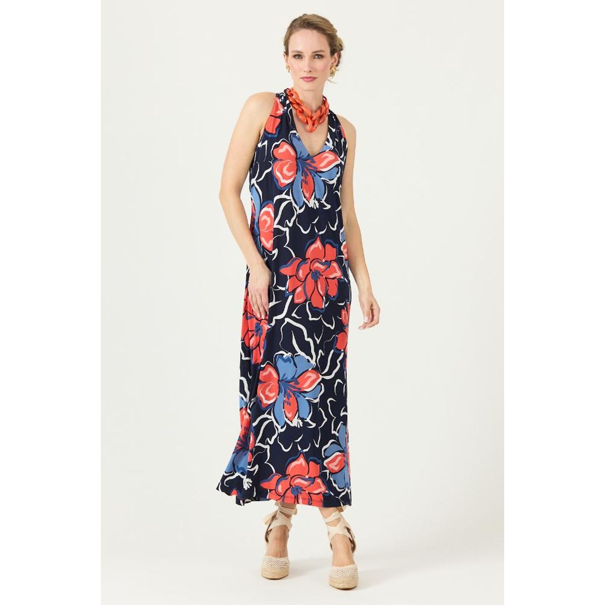 PRIVILEGE - Vestido azul marino estampado PRIVILEGE 3126