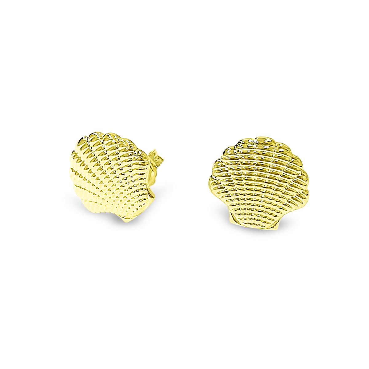 COGGIOLA - Aros Concha 13mm Enchapado Oro 18K