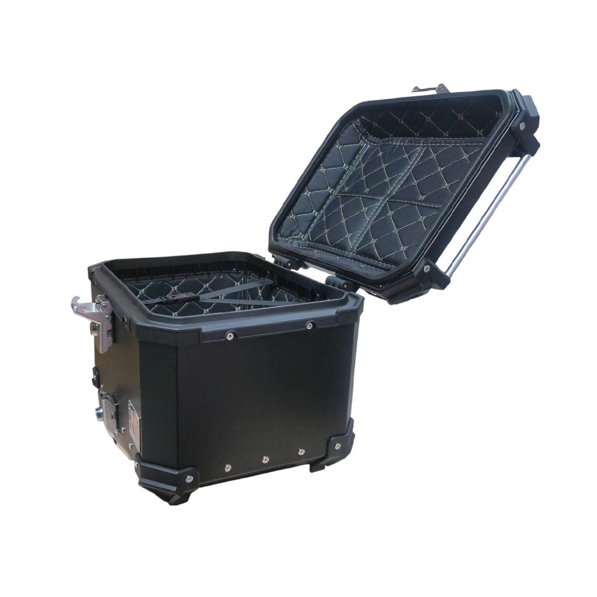 GENERICO - Maleta RIDEWOLF 0712-36 Top Case 36 Litros Negro para Moto