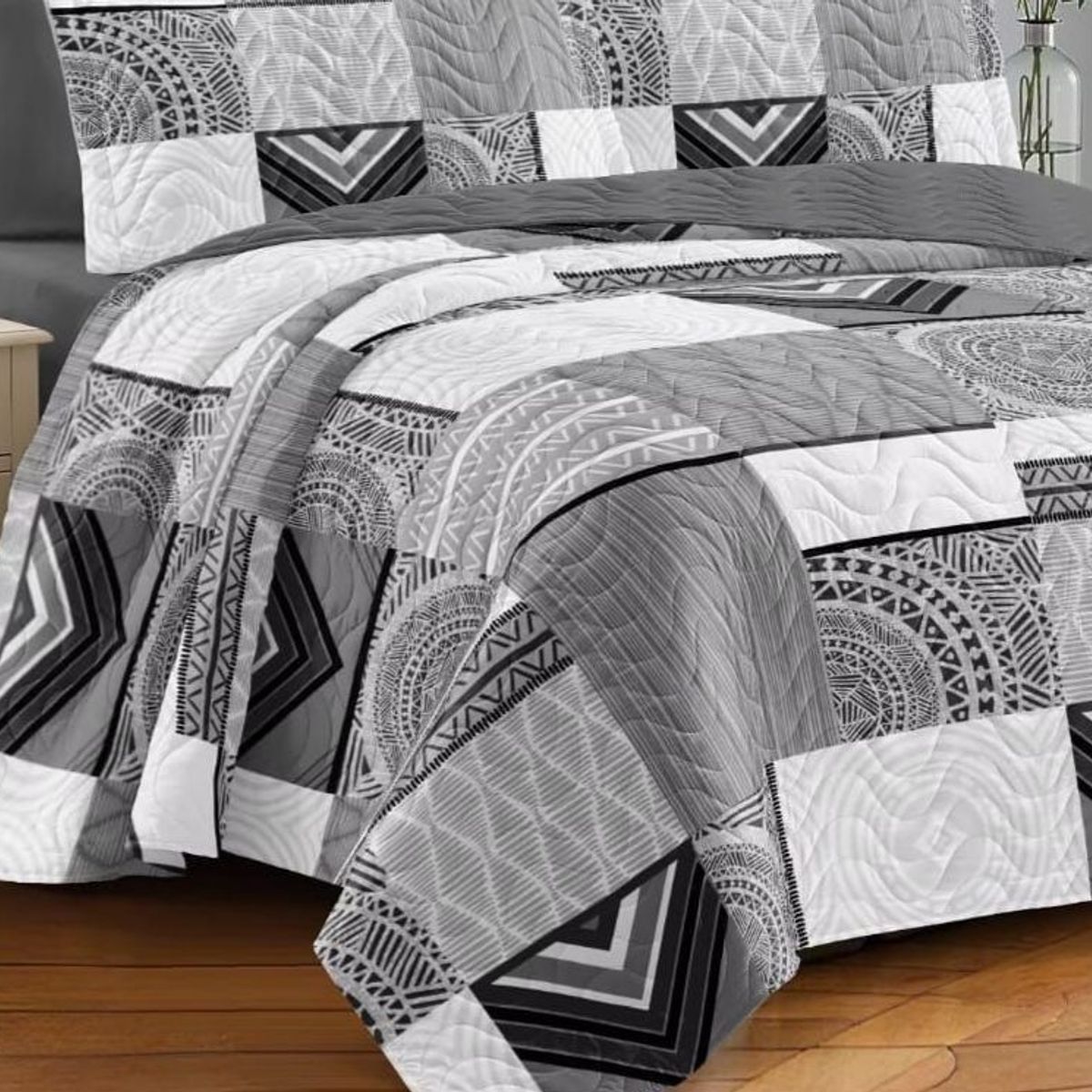 GENERICO - COBERTORES DE VERANO QUILTS REVERSIBLES DISEÑOS EN 5D