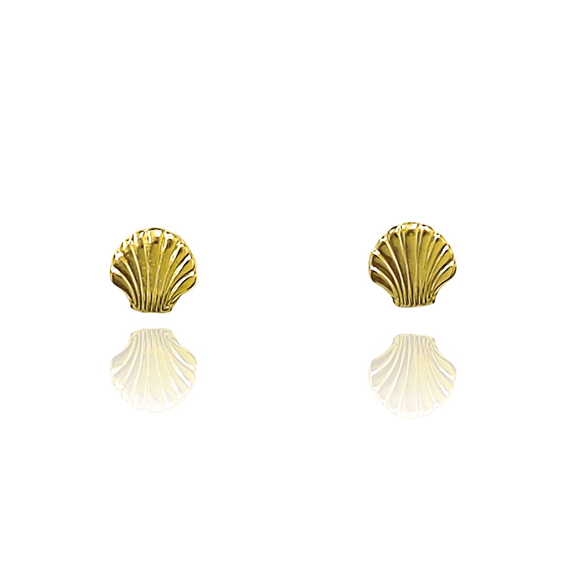 COGGIOLA - Aros Concha Mini Enchapado Oro 18K