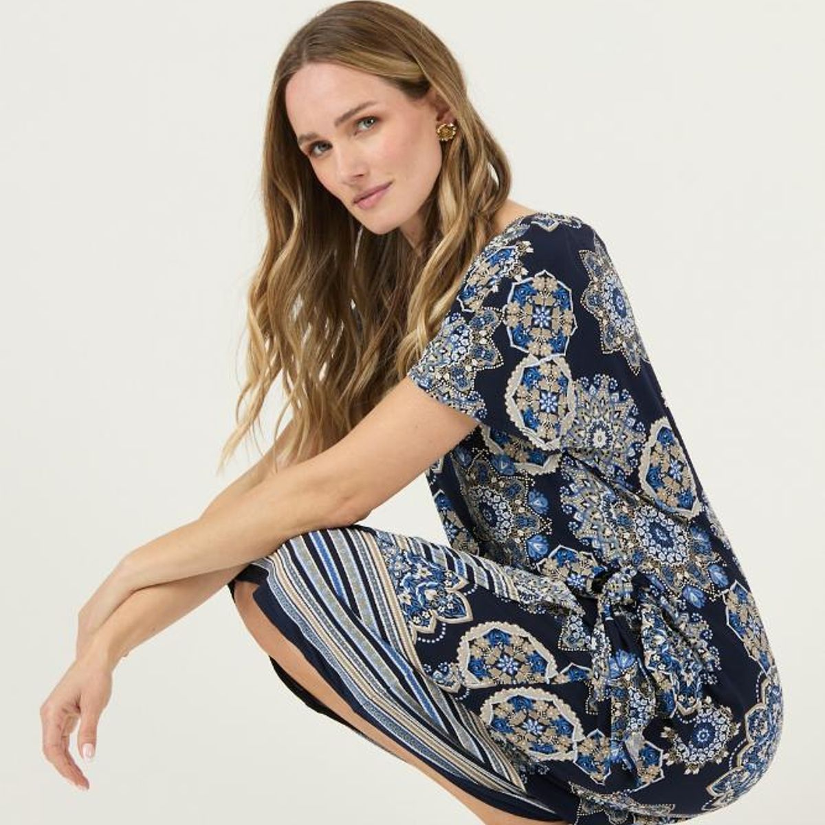 PRIVILEGE - Vestido azul estampado PRIVILEGE 3065