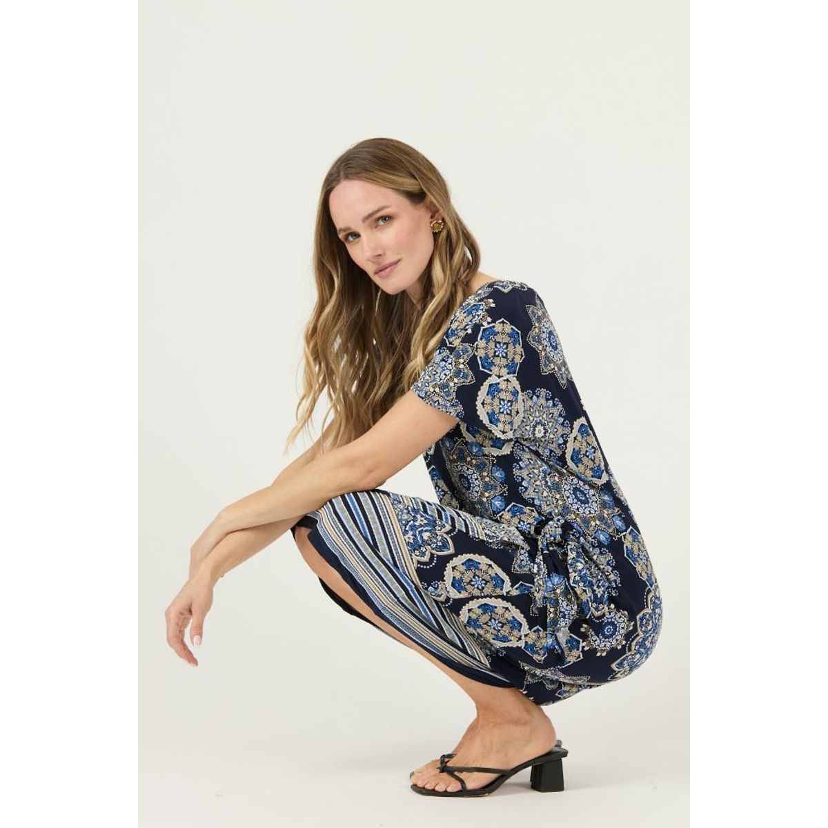 PRIVILEGE - Vestido azul estampado PRIVILEGE 3065