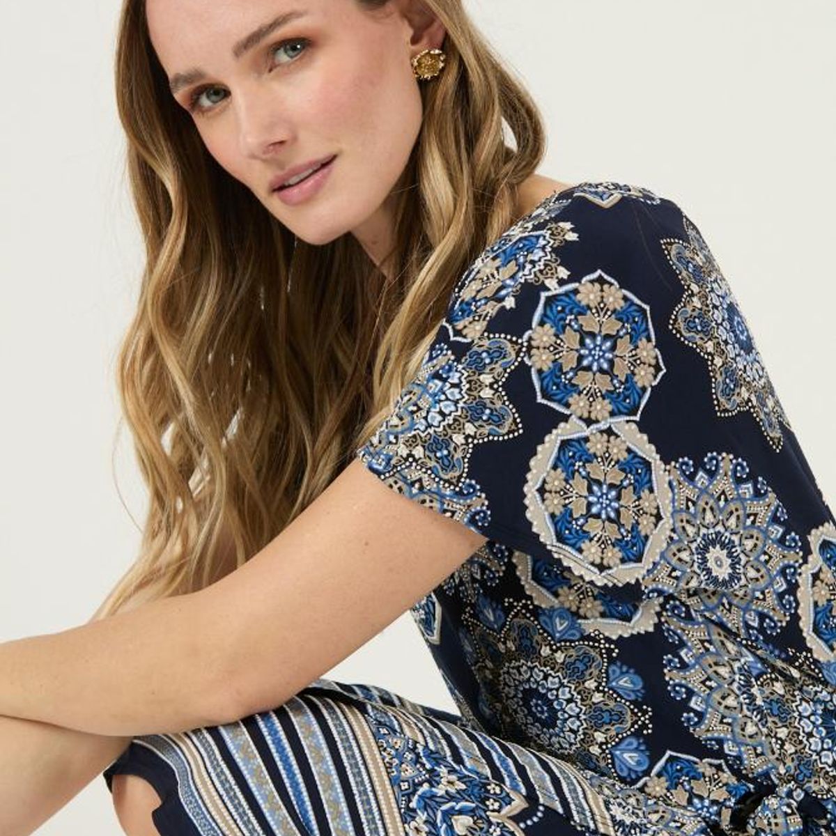 PRIVILEGE - Vestido azul estampado PRIVILEGE 3065