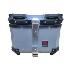 GENERICO - RIDEWOLF 0712-36 Maleta Top Case 36L Plata para Motocicleta