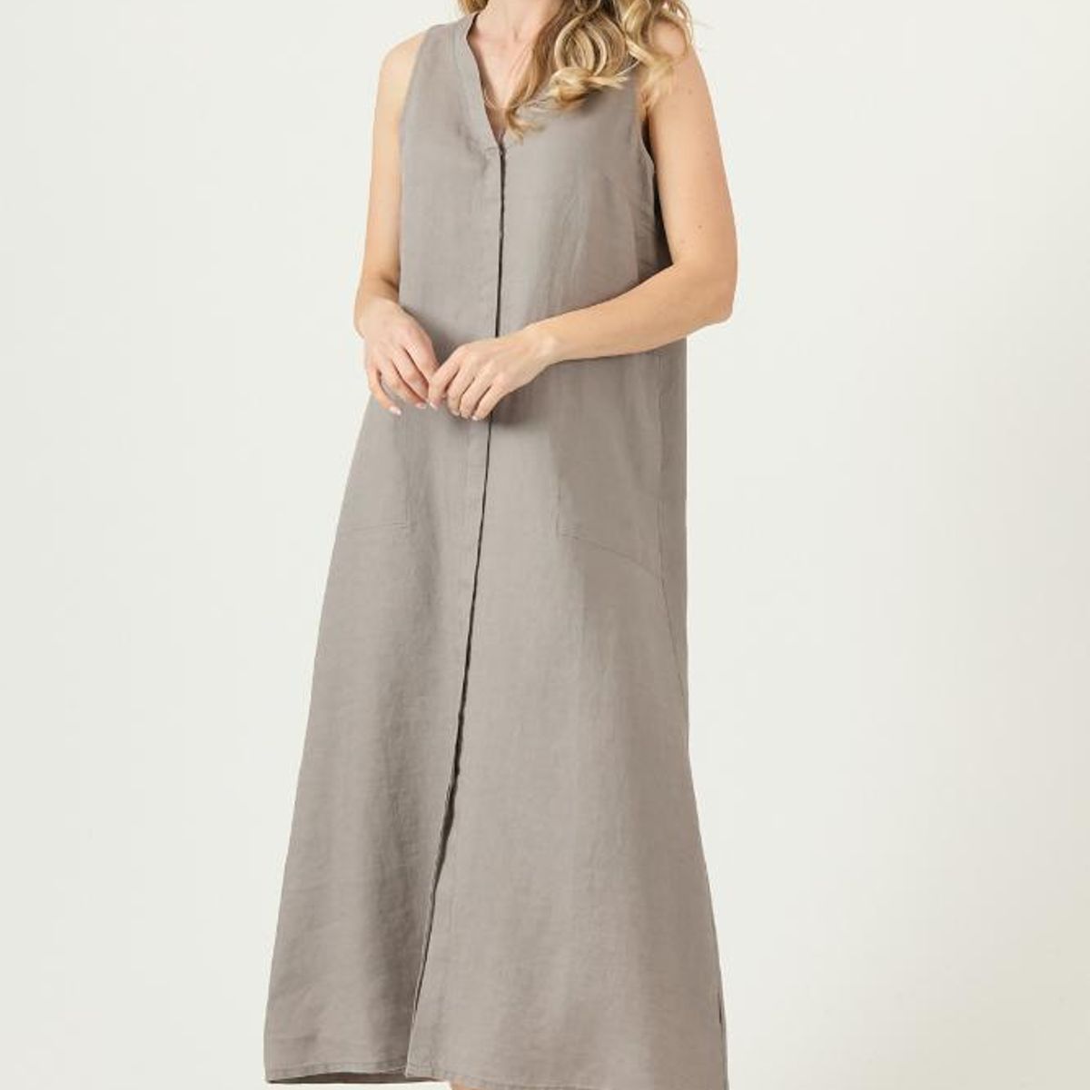 PRIVILEGE - Vestido de lino vison PRIVILEGE 3244