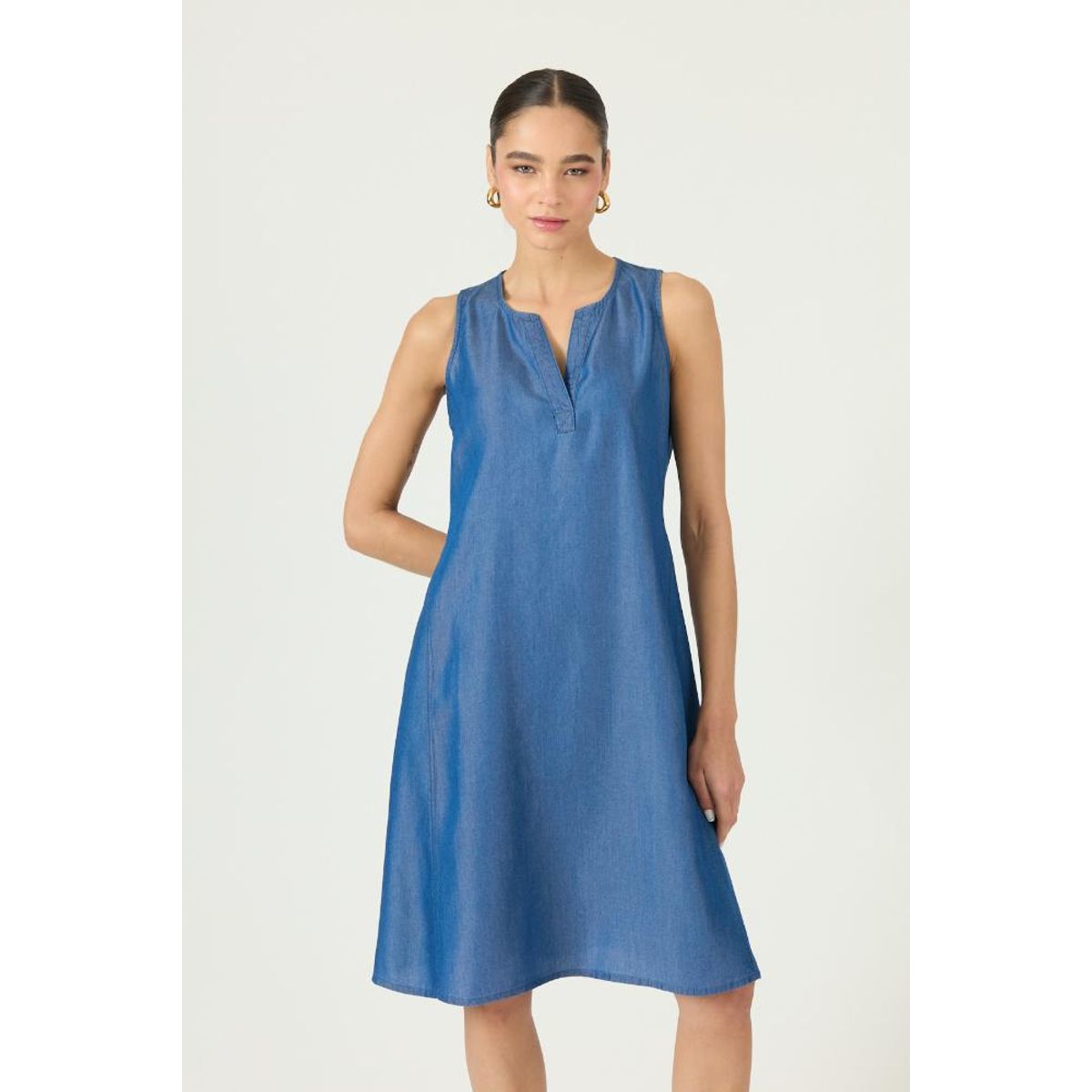PRIVILEGE - Vestido de lyocell indigo 2901