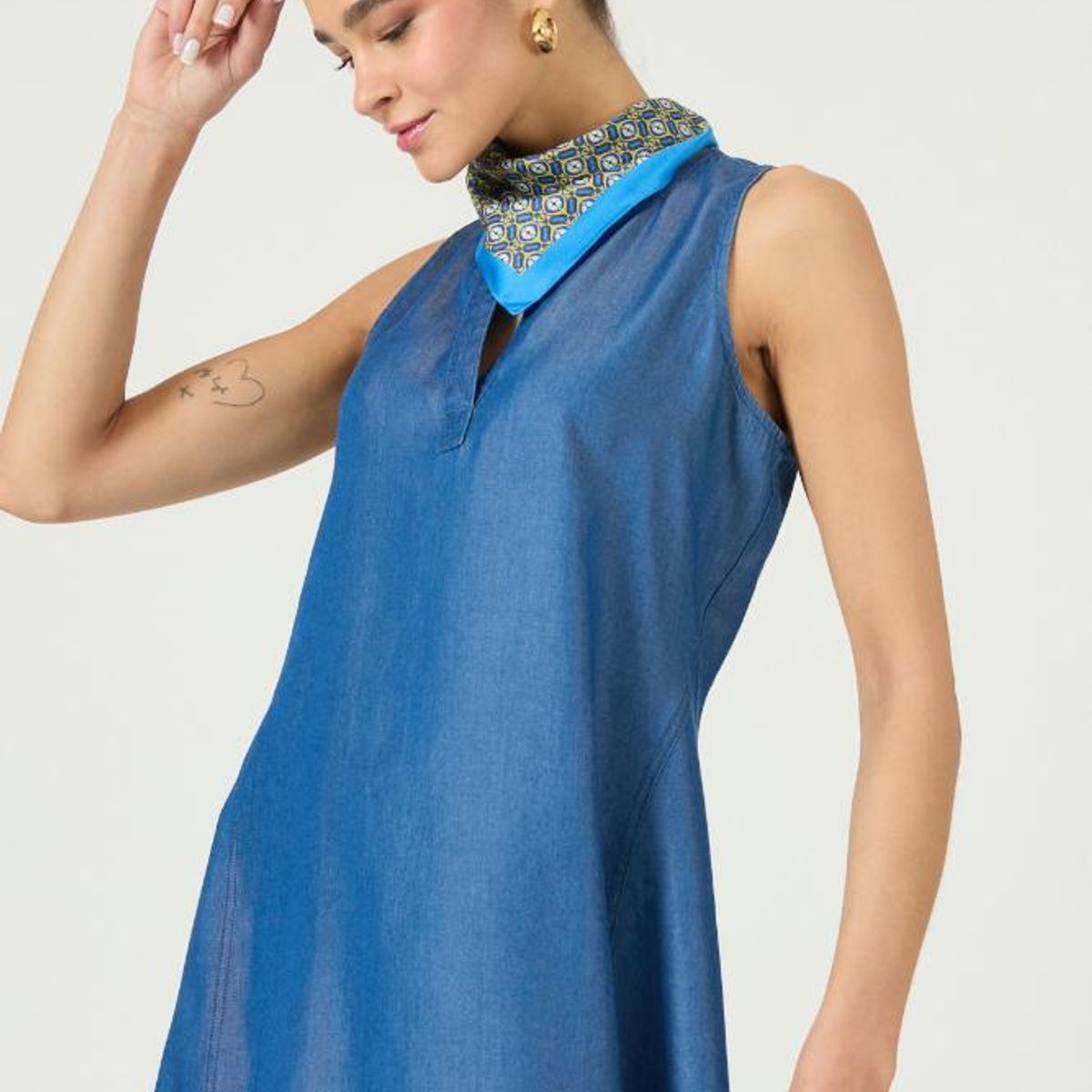 PRIVILEGE - Vestido de lyocell indigo 2901