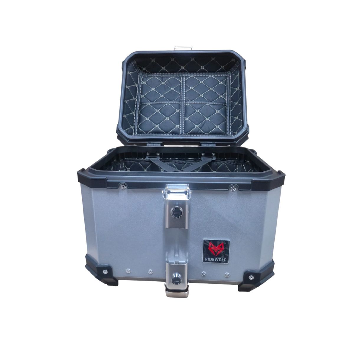 GENERICO - Maleta RIDEWOLF 0712-36 Top Case 36 Litros Plata para Moto