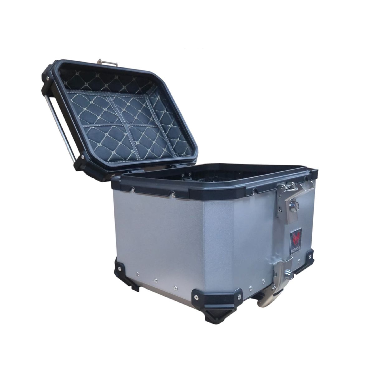 GENERICO - Maleta RIDEWOLF 0712-36 Top Case 36 Litros Plata para Moto