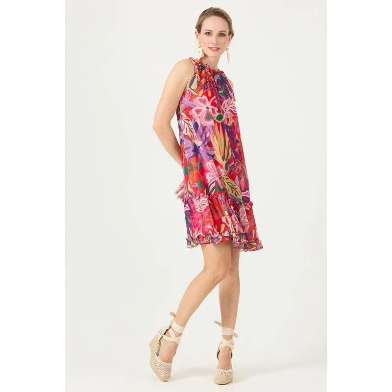 PRIVILEGE - Vestido rojo estampado PRIVILEGE 3000
