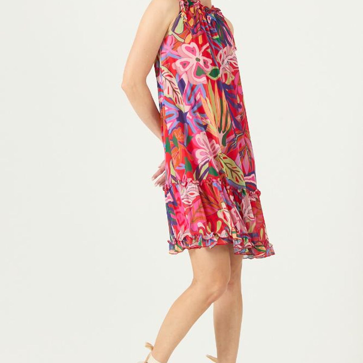 PRIVILEGE - Vestido rojo estampado PRIVILEGE 3000