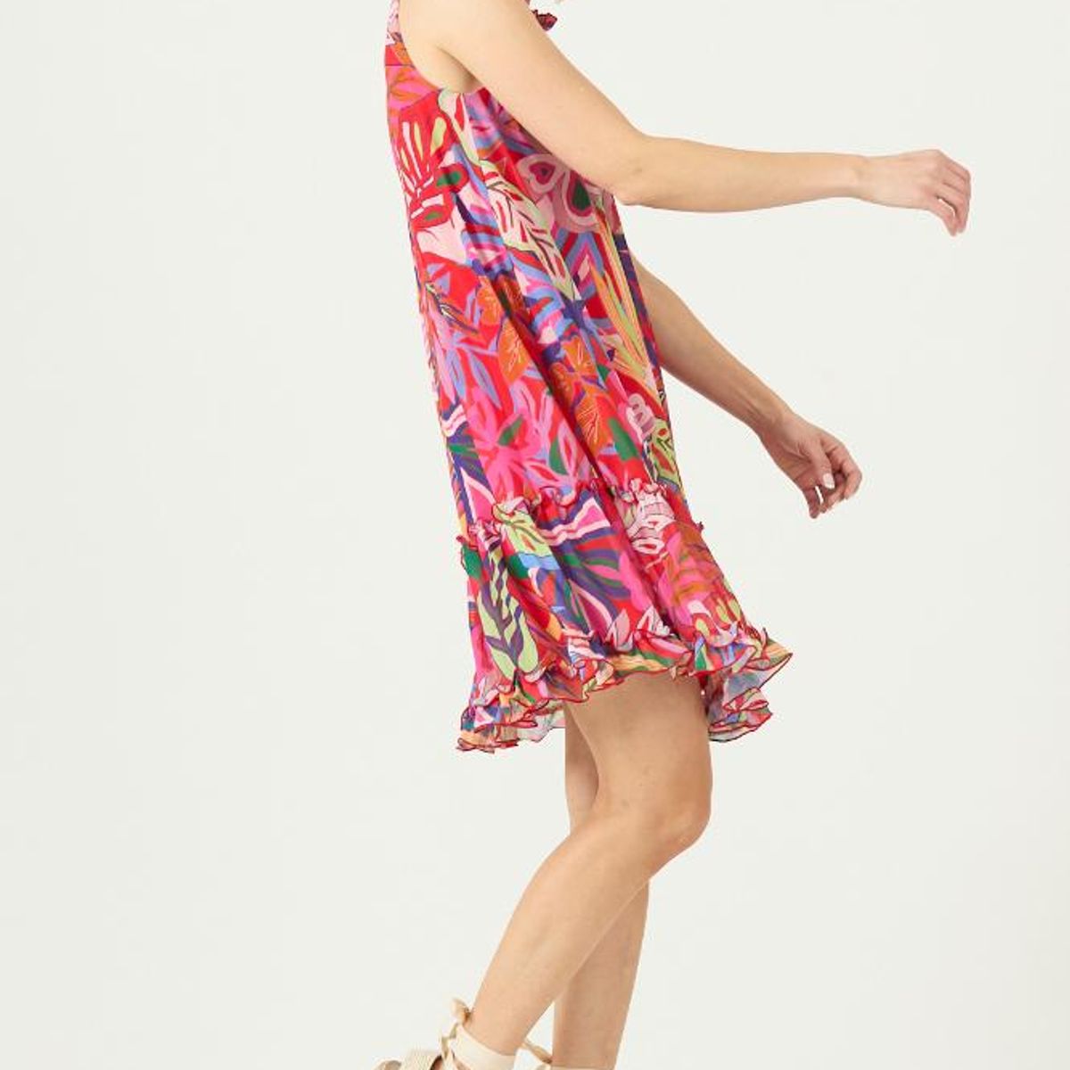 PRIVILEGE - Vestido rojo estampado PRIVILEGE 3000