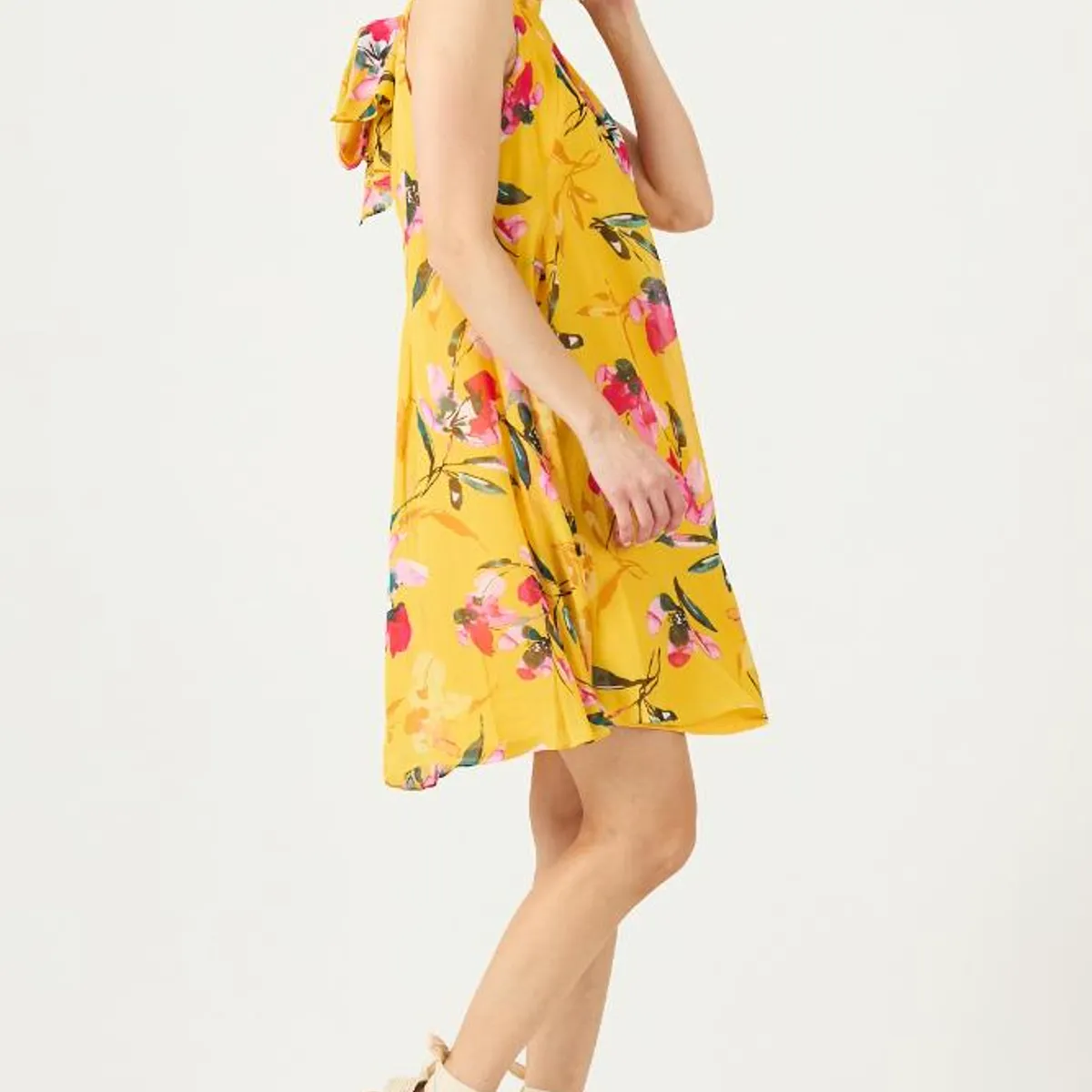 PRIVILEGE - Vestido amarillo estampado PRIVILEGE 3411
