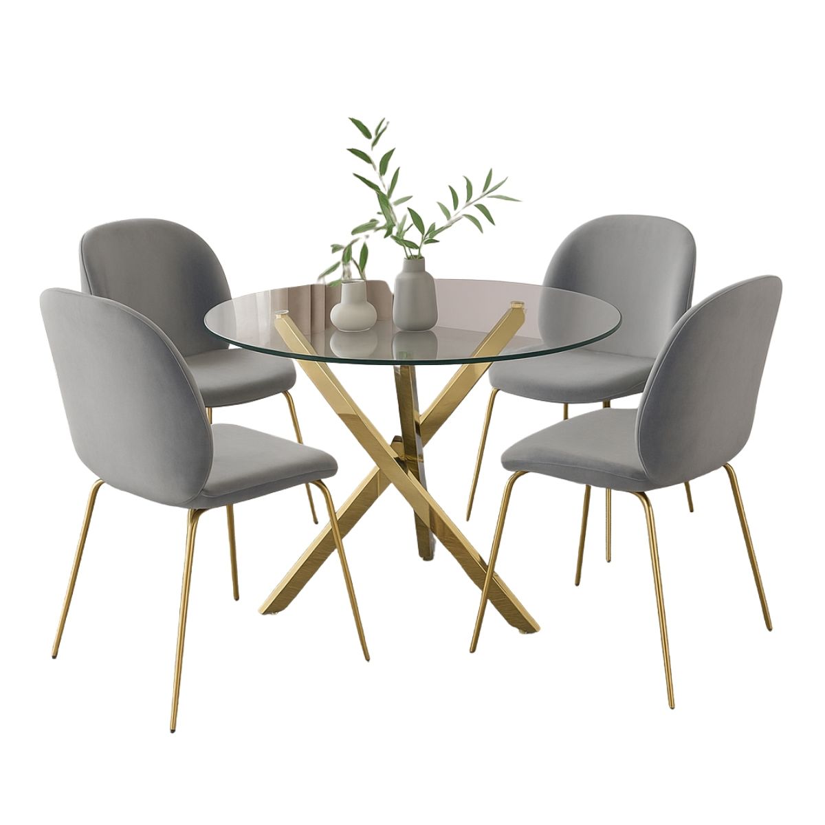 HABITA2 CHILE - Comedor dubai berlin gold 100 - 4 puestos