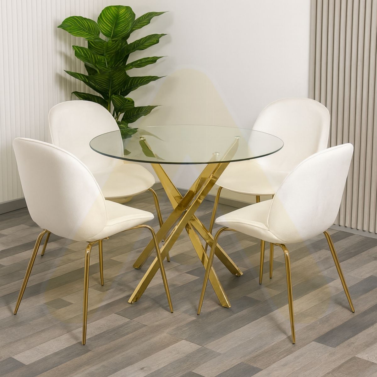 HABITA2 CHILE - Comedor dubai berlin gold 100 - 4 puestos