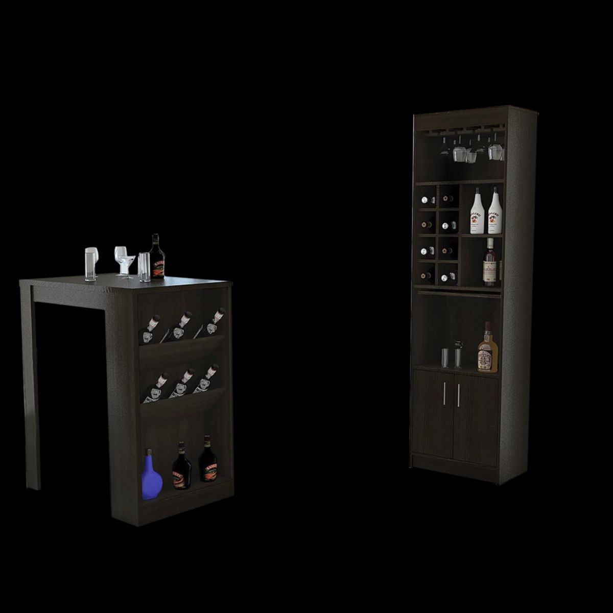 TUHOME - Combo Bar + Mesa Modelo Syrah Barcelonawengue