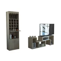 TUHOME - Combo Bar + Rack Extensible Beijing Rovere