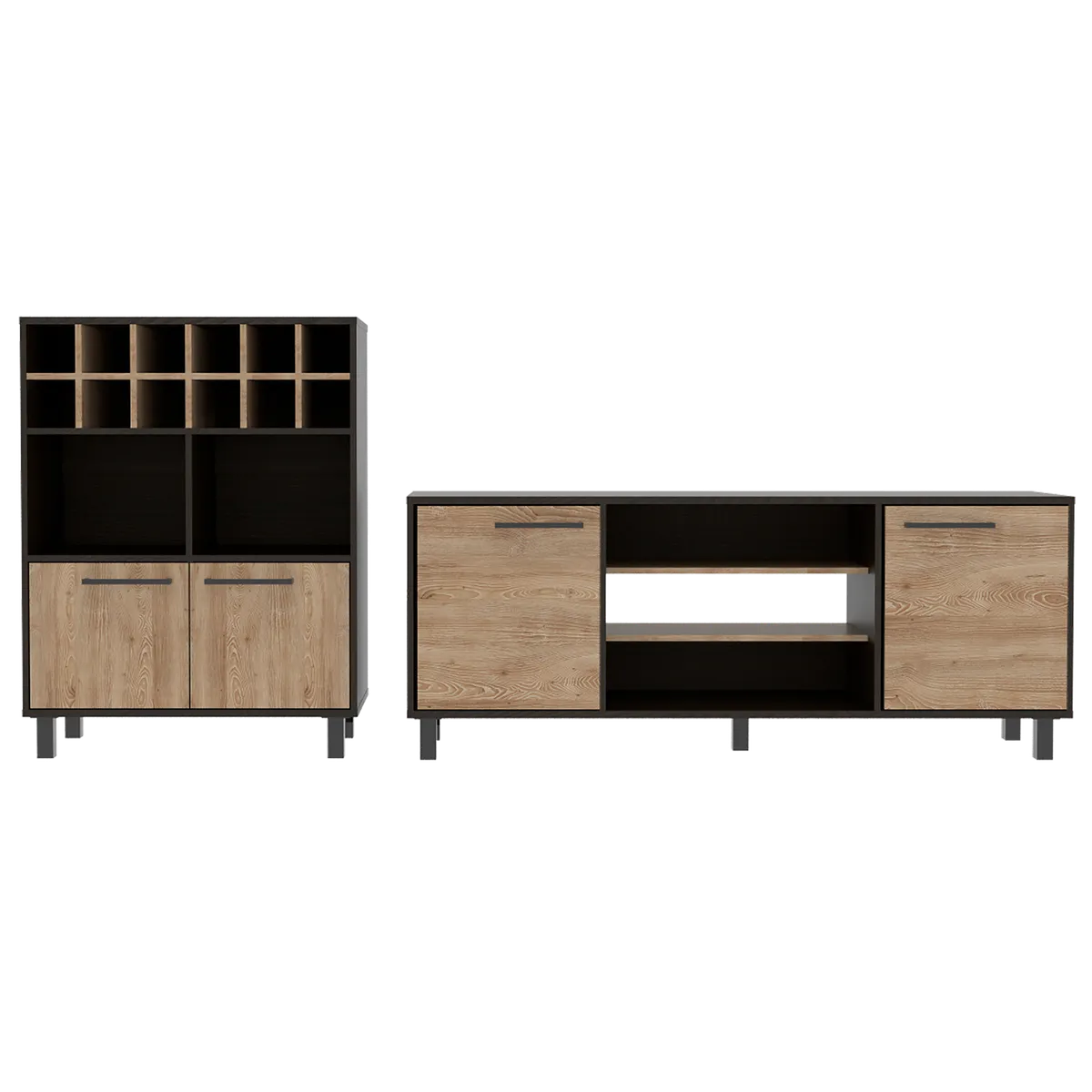TUHOME - Combo Rack Tv 65 + Bar Kaia Wengue Miel