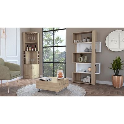 Imagen 2 del producto Combo Mesa De Centro +Bar Esquinero +Biblioteca Cubo Beijing -Rovere