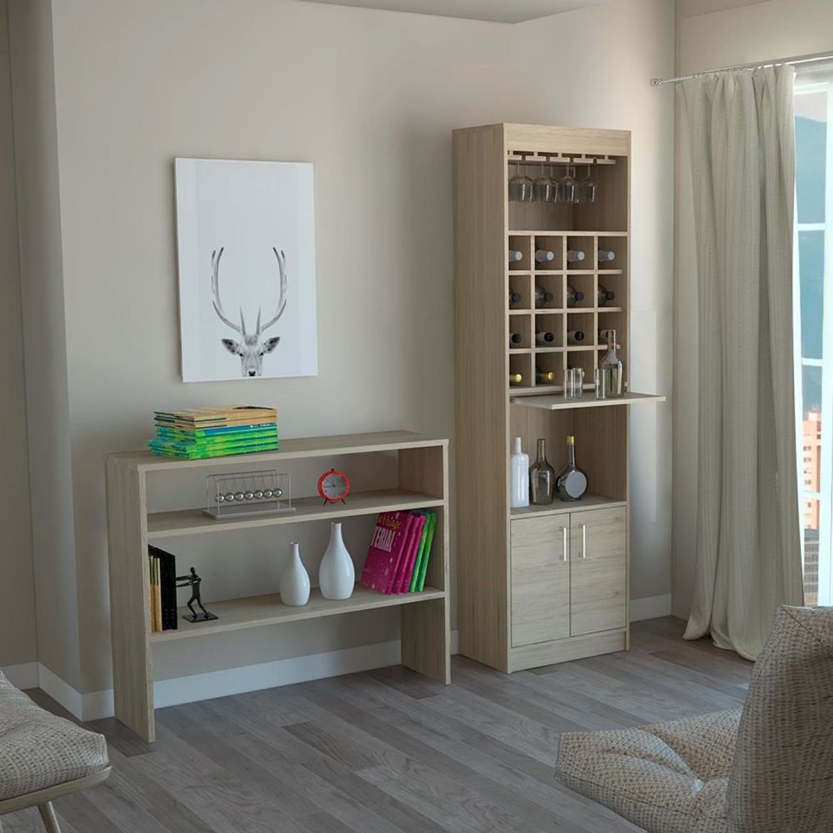 TUHOME - Combo Bar + Arrimo Beijing Rovere