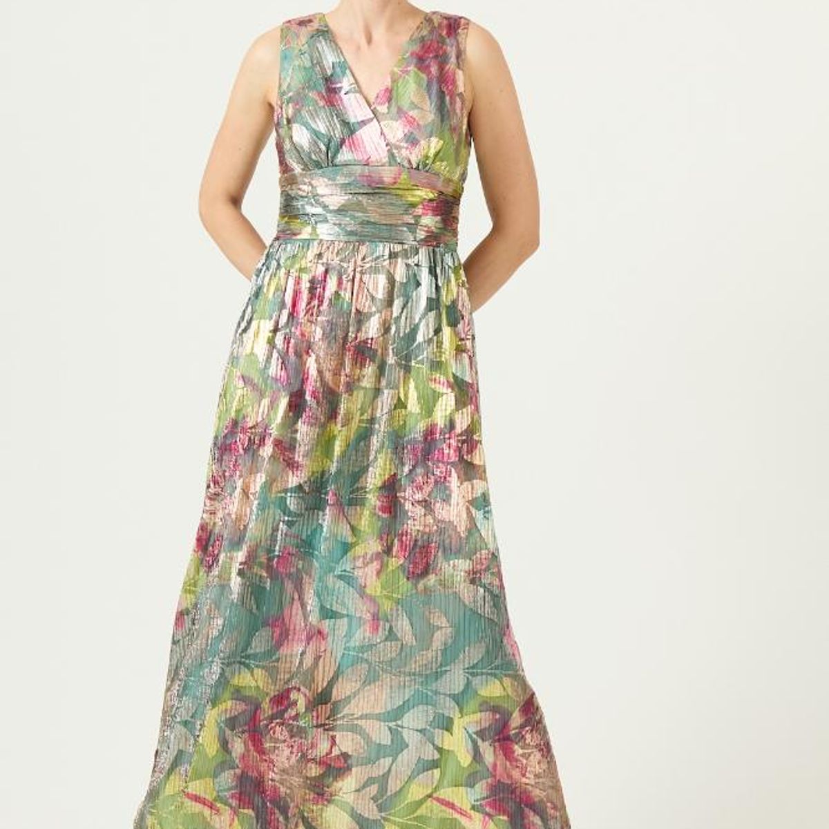 PRIVILEGE - Vestido verde estampado PRIVILEGE 3127