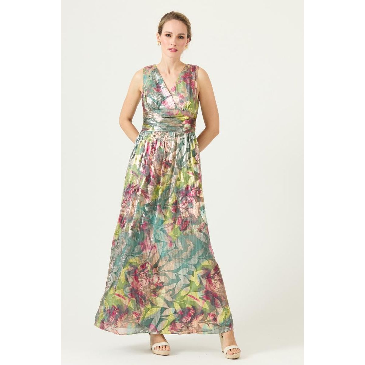 PRIVILEGE - Vestido verde estampado PRIVILEGE 3127