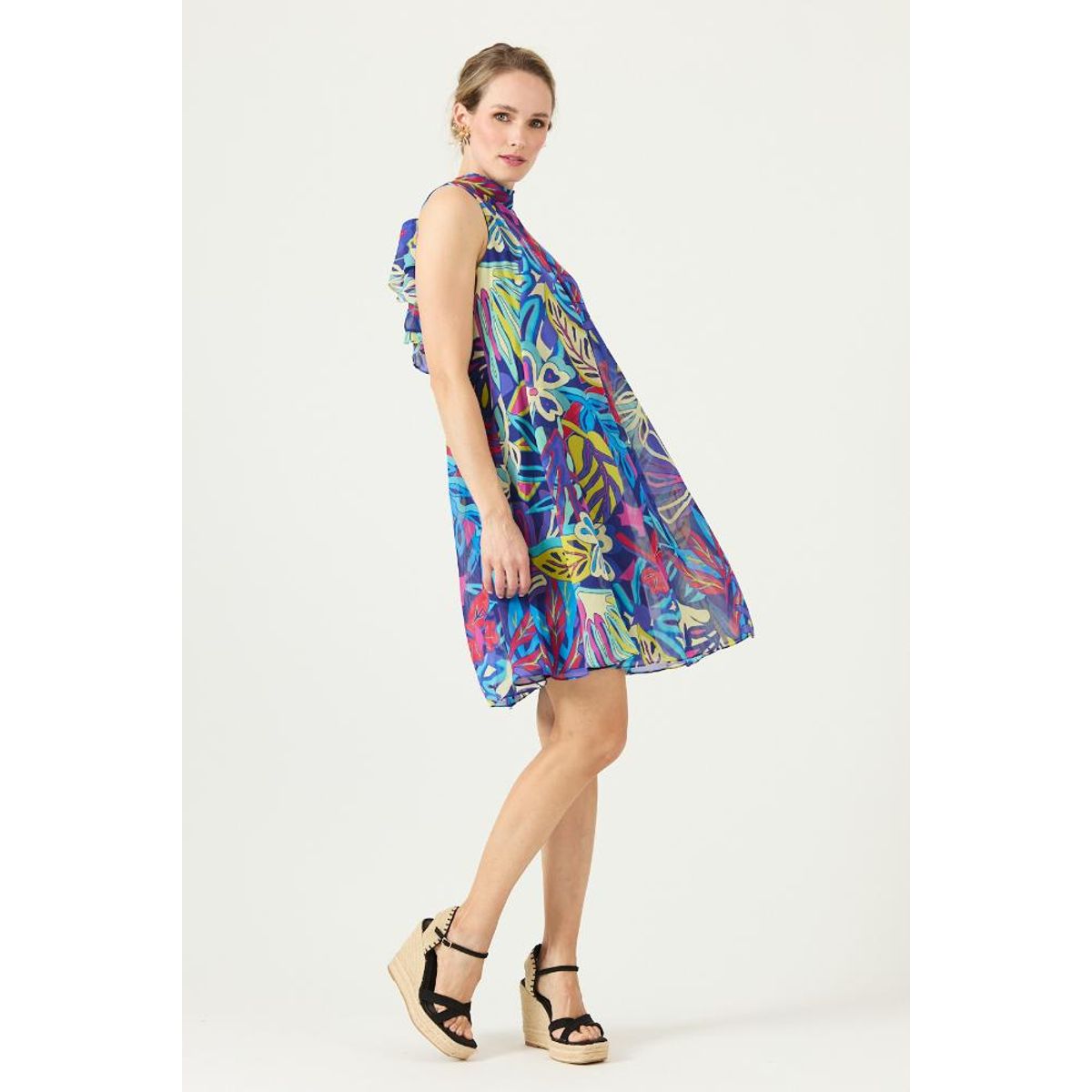 PRIVILEGE - Vestido azul estampado PRIVILEGE 3412