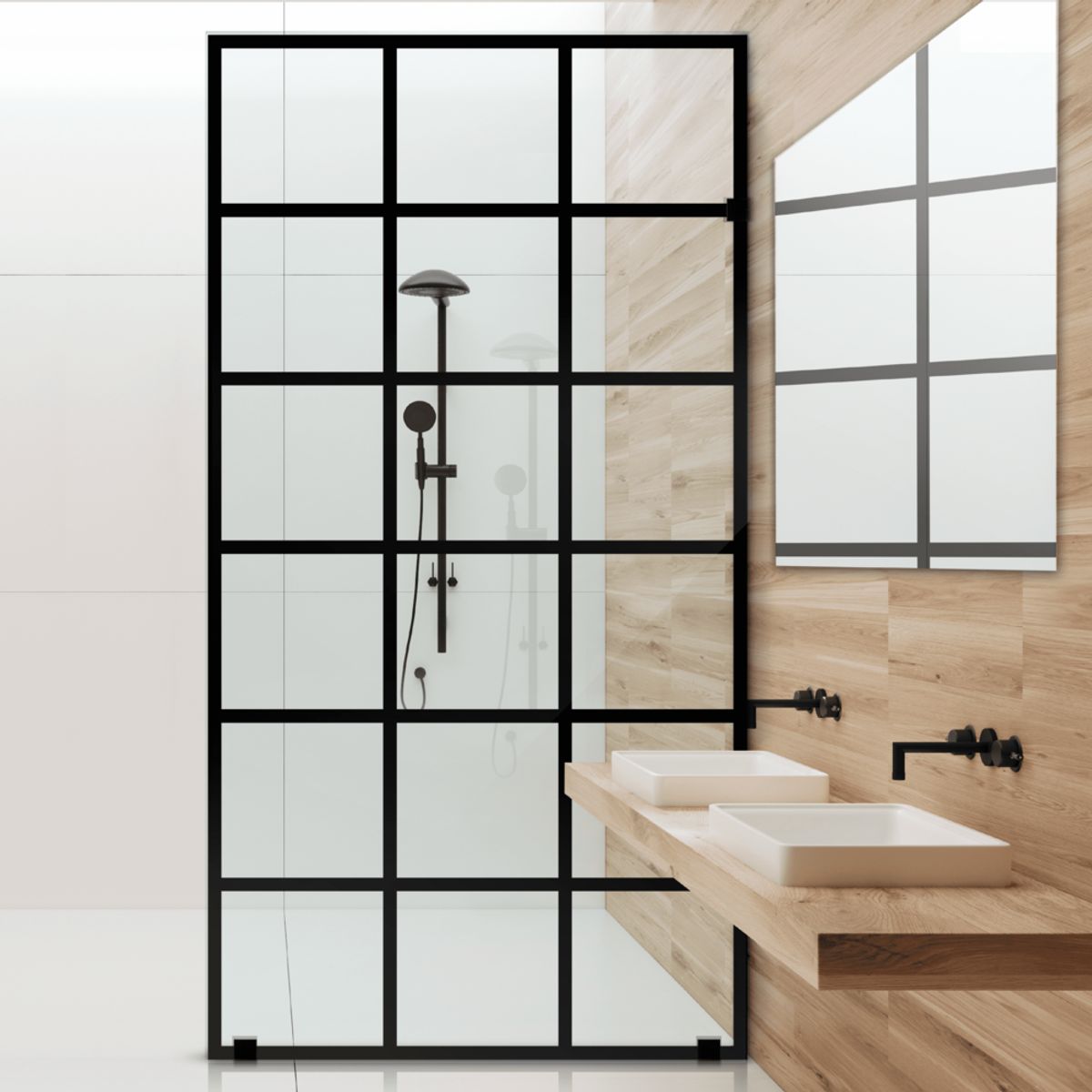 DELL ORTO - Shower Door vidrio templado con Impresión Digital 120x190 cm - Varese