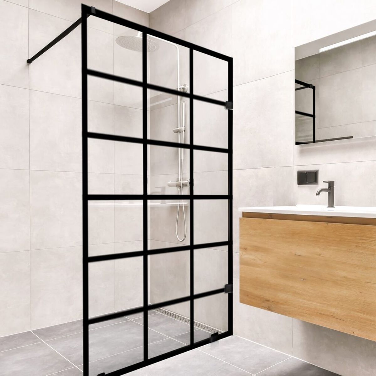 DELL ORTO - Shower Door vidrio templado con Impresión Digital 120x190 cm - Varese