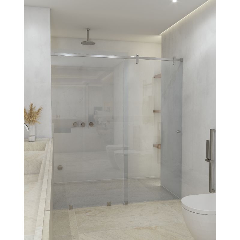 DELL ORTO - Shower door corredera vidrio templado ancho ajustable 130-140 x 190 cm Satinado Scala