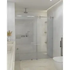 DELL ORTO - Shower door corredera vidrio templado ancho ajustable 130-140 x 190 cm Satinado Scala