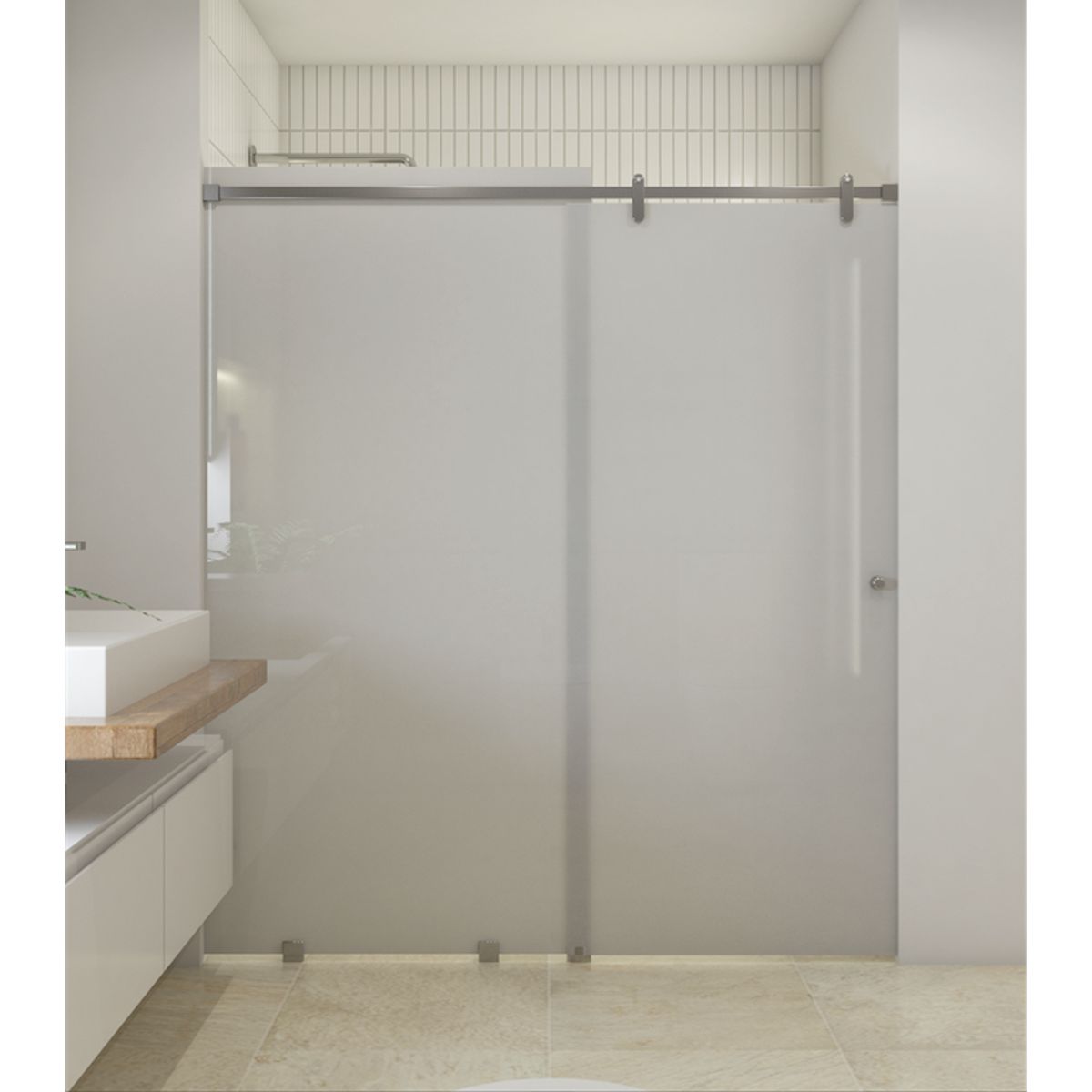 DELL ORTO - Shower Door Corredero 8 mm Empavonado Ancho ajustable 150-160 x 190 cm Satinado  Ravella