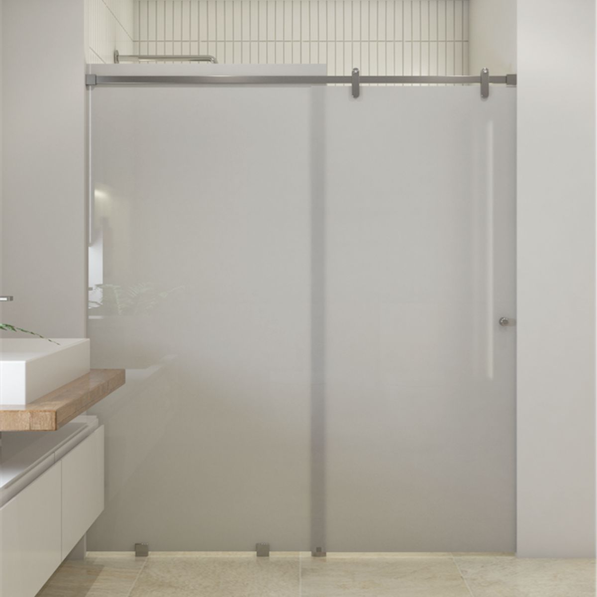 DELL ORTO - Shower Door Corredero 8 mm Empavonado Ancho ajustable 160-170 x 190 cm Satinado  Ravella