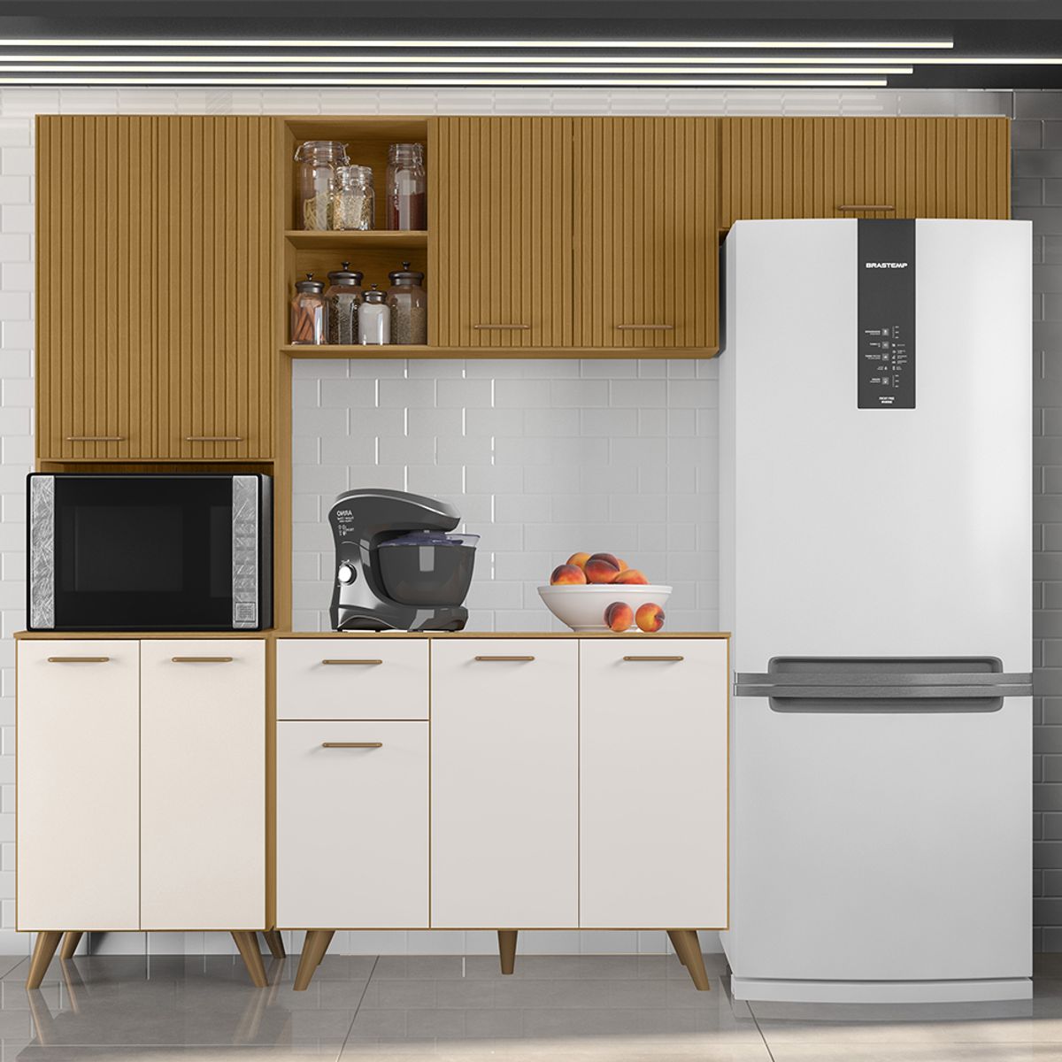 HOME MOBILI - Kit Cocina León 10P 1C Blanco