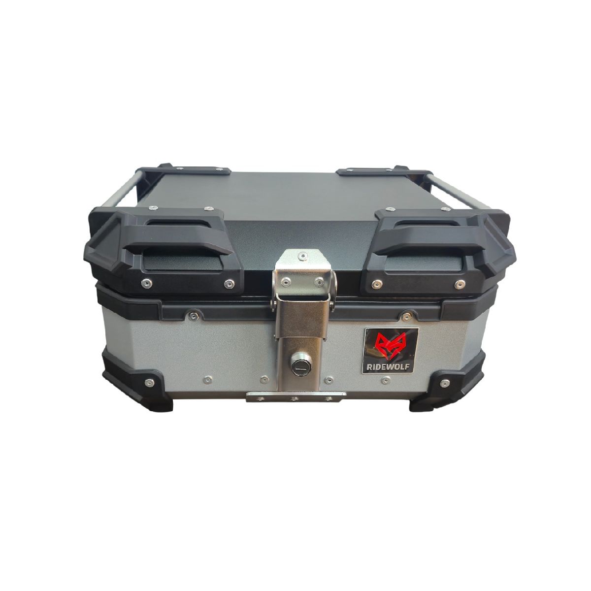 GENERICO - RIDEWOLF 0712-28 Maleta Top Case 28L Plata para Motocicleta