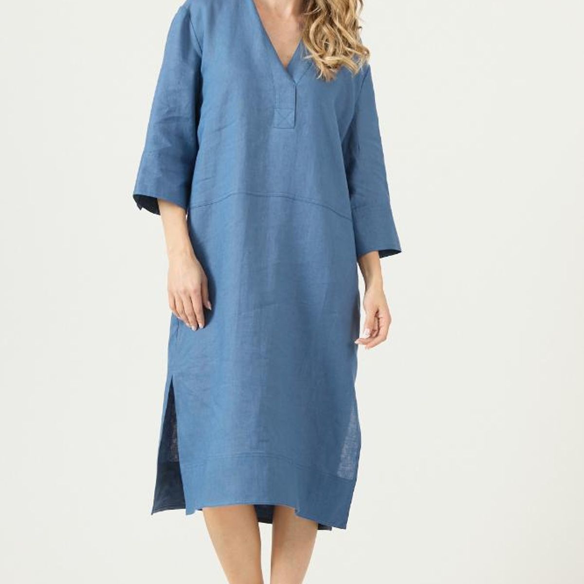 PRIVILEGE - Vestido de lino denim PRIVILEGE 3250